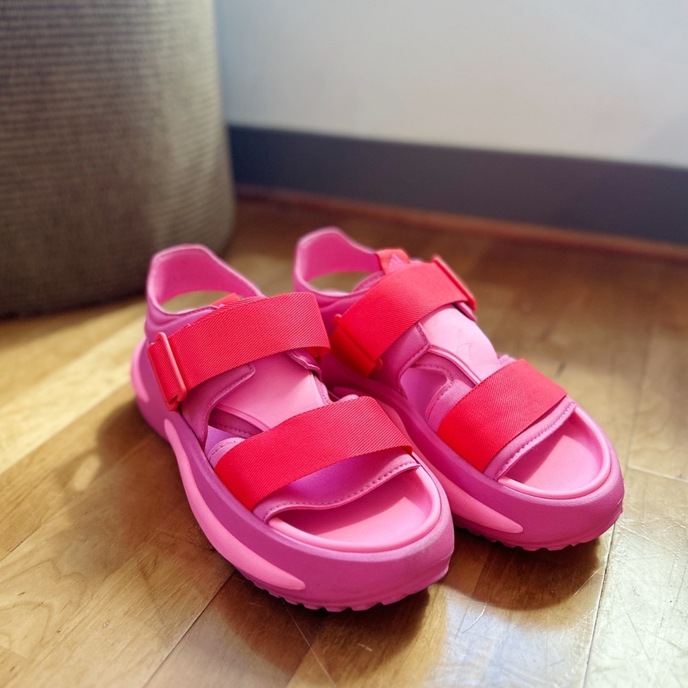 COPY - Hot pink Adidas Mehana sandals